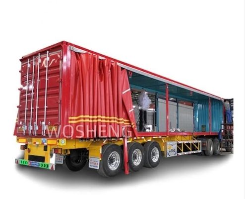 Σύστημα πέδησης διπλής γραμμής WABCO Tri Axles 60 τόνων πλευρικό ρυμουλκούμενο κουρτίνας για μεταφορά