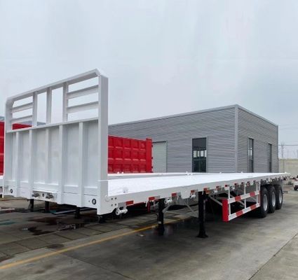 40ft 20ft Flatbed Steel Semi Trailer για φορτηγό Tare βάρος 7,0 τόνων ή προσαρμογή
