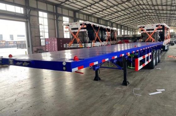40ft 20ft Flatbed Steel Semi Trailer για φορτηγό Tare βάρος 7,0 τόνων ή προσαρμογή