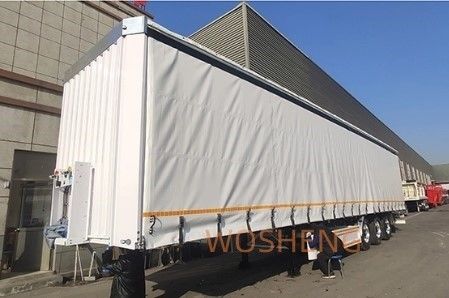 Τριάξονα 40ft 45ft κουρτίνα πλάτη ισχίου υφασματικό ημικυριό για τα ποτά και τα λαχανικά