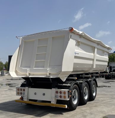 9800x2500x3500mm Αμμολιθικό οχήμα μεταφοράς σιτηρών με υδραυλική πίσω αποθήκη