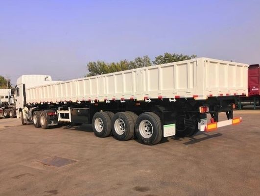 Wosheng Side Dump Semi-Trailer με πάχος 90 w mm*13/16 mm Leaf Spring και Tri-Axle