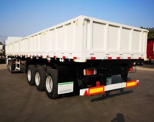 Wosheng Side Dump Semi-Trailer με πάχος 90 w mm*13/16 mm Leaf Spring και Tri-Axle