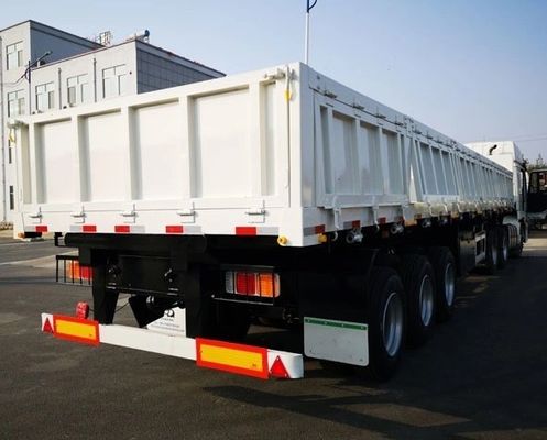 Wosheng Side Dump Semi-Trailer με πάχος 90 w mm*13/16 mm Leaf Spring και Tri-Axle