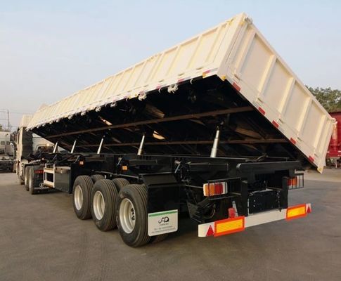 Wosheng Side Dump Semi-Trailer με πάχος 90 w mm*13/16 mm Leaf Spring και Tri-Axle