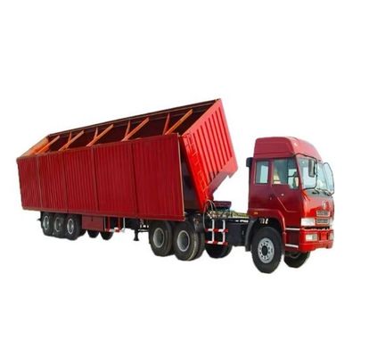 Wosheng Tri-Axle υδραυλικό ανελκυστήρα πλευρικής κατεβάσεως πλευρικής απορρίψεως ημιπροσανατολισμού πλευρικής κατεβάσεως