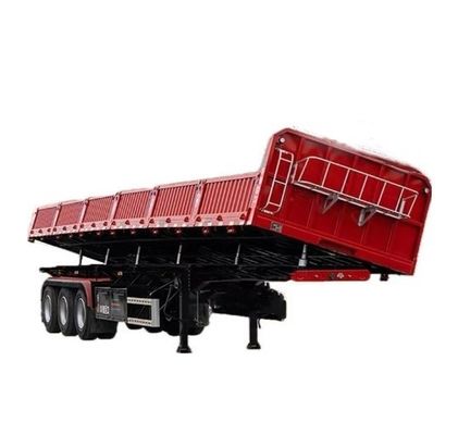 Wosheng Tri-Axle Side Dump Trailer με υδραυλική ανύψωση και διαστάσεις 13000*2550*2900mm