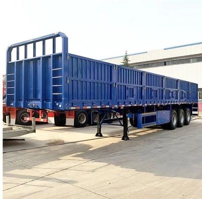 3 Άξονες Drop Side Wall Semi-Trailer Κατάλληλο για τη μεταφορά φορτίου Σχεδιασμός φράχτη