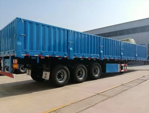 3 Άξονες Drop Side Wall Semi-Trailer Κατάλληλο για τη μεταφορά φορτίου Σχεδιασμός φράχτη
