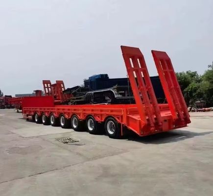 3 άξονα Gooseneck Lowboy Low Loader φορτηγό ρυμουλκούμενο για εξορυκτήρα σας έχουμε καλυφθεί