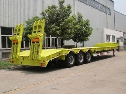 3 άξονα Gooseneck Lowboy Low Loader φορτηγό ρυμουλκούμενο για εξορυκτήρα σας έχουμε καλυφθεί