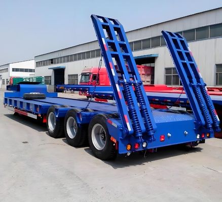 2024 Πιο πωλούμενο 2/3/4/5 Άξονες χαμηλό κρεβάτι Lowboy Truck Lowbed Semi Trailer 13000x3000x1700mm