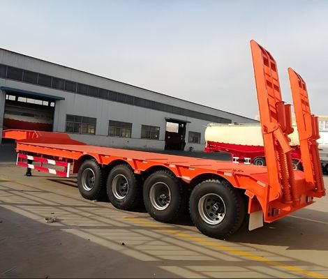 2024 Πιο πωλούμενο 2/3/4/5 Άξονες χαμηλό κρεβάτι Lowboy Truck Lowbed Semi Trailer 13000x3000x1700mm