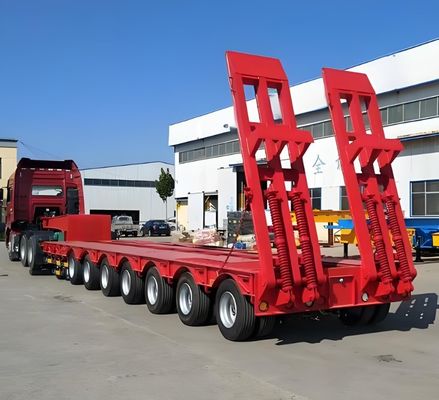 2024 Πιο πωλούμενο 2/3/4/5 Άξονες χαμηλό κρεβάτι Lowboy Truck Lowbed Semi Trailer 13000x3000x1700mm