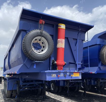 80T σύστημα πέδησης διπλής γραμμής σχήμα U χάλυβα υδραυλικό πτέρυγα πτέρυγα πίσω απορριμμάτων ημιπροωθητήρα