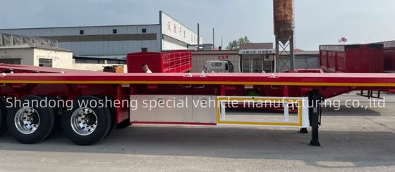 Ανθεκτικό Q345B Σιδηροδρομικό ημιπροωθητήρα επίπεδης επιφάνειας για μεταφορά εμπορευματοκιβωτίων 20ft 40ft