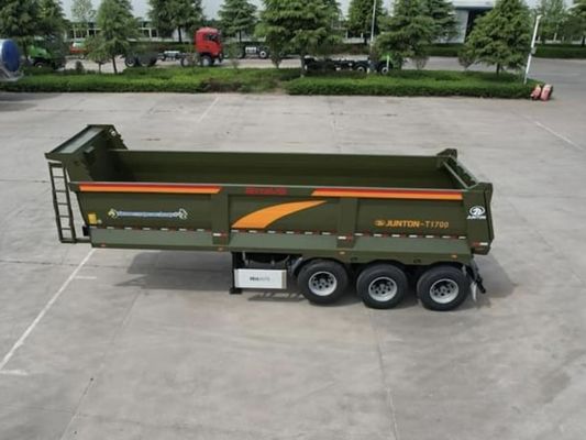 Wosheng Προσαρμοσμένο 3 άξονα Tri-Axle πίσω απορριμμένο ημιπροωθητήρα με μέγιστο ωφέλιμο φορτίο 40000 kg