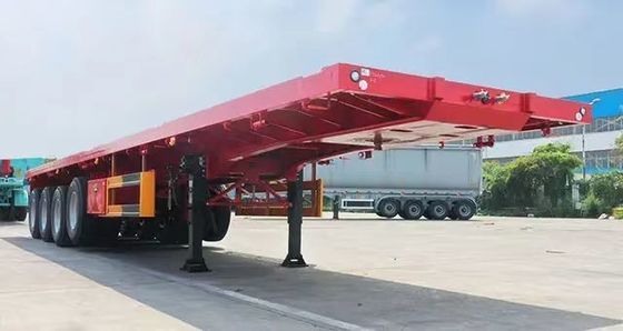 Μεταφορές εμπορευματοκιβωτίων 20-45 ποδιών Χρήση 2-4 άξονα Flatbed Truck Trailer με Rim 9.0-22.5