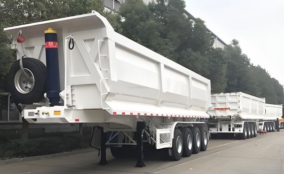 Προσαρμόσιμο 30-100T χωρητικότητα 4/3 άξονα Tipper Semi Trailers για την κατασκευή πίσω σκουπιδοτενεκέ