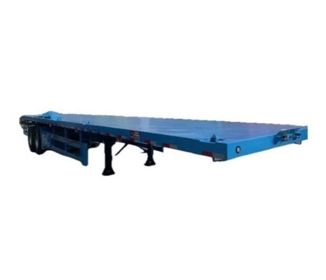 Wosheng Semi-Relayer 2/3 Άξονες Flatbed Container Truck Trailer με ελαστικά 12.00R22.5