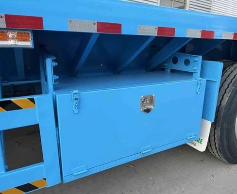 Wosheng Semi-Relayer 2/3 Άξονες Flatbed Container Truck Trailer με ελαστικά 12.00R22.5