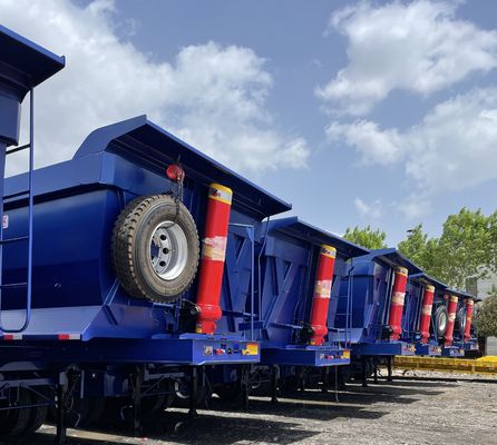 3 άξονες βαρύτητα 8,5 τόνων 30cbm 40-50 τόνων πίσω απορριπτόμενο ημιπροωθητικό για κατασκευή