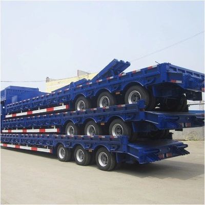 3/4 άξονας 40-100 τόνων Goose Neck Lowboy Low Bed Truck Semi Trailer για από το Wosheng