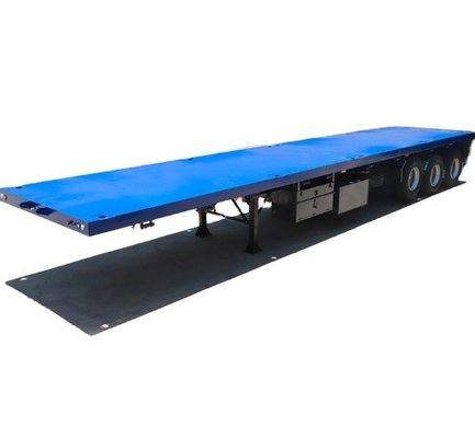 Q345b Κύρια δέσμη 3 άξονας Flat Bed Truck Semi Trailer King Pin 2.00 &quot; 50 / 90 για την αγορά