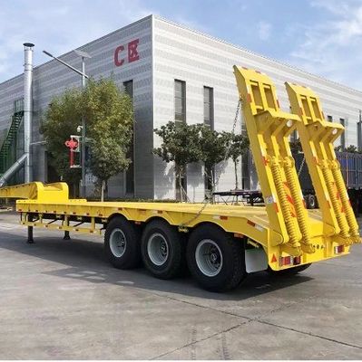 3/4 άξονας 40-100 τόνων Goose Neck Lowboy Low Bed Truck Semi Trailer για από το Wosheng