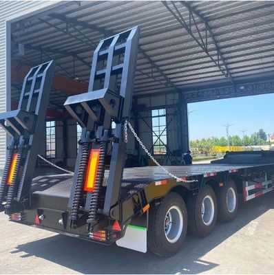 3/4 άξονας 40-100 τόνων Goose Neck Lowboy Low Bed Truck Semi Trailer για από το Wosheng