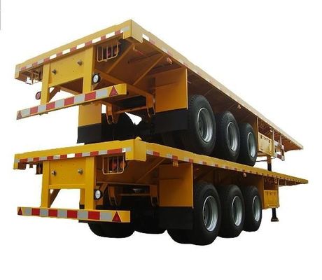 Q345b Κύρια δέσμη 3 άξονας Flat Bed Truck Semi Trailer King Pin 2.00 &quot; 50 / 90 για την αγορά