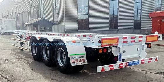 Wosheng 3 άξονας 20FT 40FT κοντέινερ σκελετός ημικυριόδρομο για μεταφορά κοντέινερ