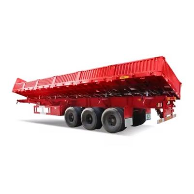 13000*2550*2900mm Προσαρμοσμένο υδραυλικό πλευρικό κατεβάστρα Dump Semi Trailer για ρυμουλκούμενο φορτηγών