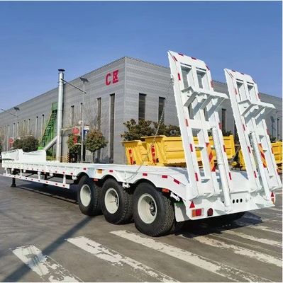 Τροχαίο ρυμουλκούμενο 3/4 άξονας βαρέος lowboy lowbed semi trailer για μεταφορά εξορυκτών