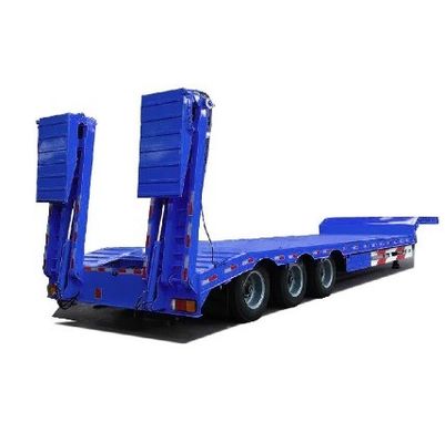 13000x3000x3300mm Εξαιρετική κατασκευή Wosheng 3 άξονες Lowbed Lowboy Truck Semi-Relayer