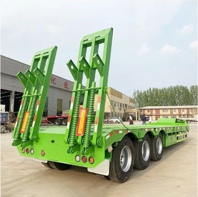 13000x3000x3300mm Εξαιρετική κατασκευή Wosheng 3 άξονες Lowbed Lowboy Truck Semi-Relayer