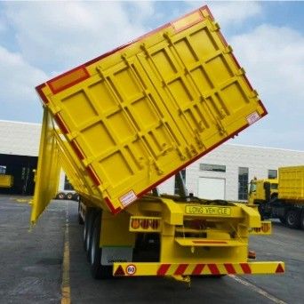 13T 3 άξονες Wosheng Light Type Side Wall Dump Semi Trailer για μεταφορά άμμου από χαλίκι