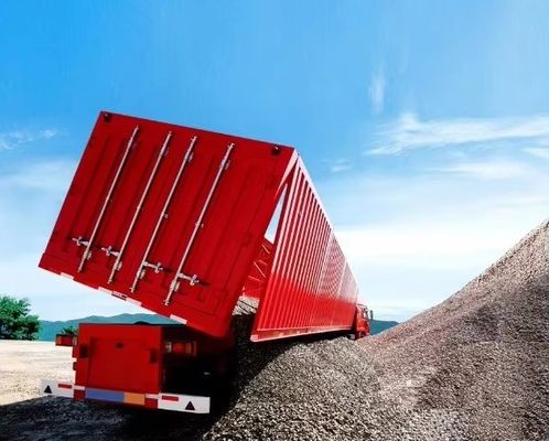 13T 3 άξονες Wosheng Light Type Side Wall Dump Semi Trailer για μεταφορά άμμου από χαλίκι