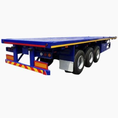 Μεταφορά εμπορευματοκιβωτίων Τριάξο 20ft 40 Feet Flatbed Semi Trailer για τροχόσπιτο φορτηγών