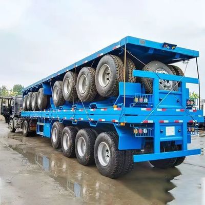 Μεταφορά εμπορευματοκιβωτίων Τριάξο 20ft 40 Feet Flatbed Semi Trailer για τροχόσπιτο φορτηγών