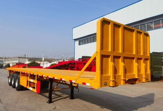 2 άξονες Flatbed Container Truck Semi Trailer για μεταφορά εμπορευματοκιβωτίων 20ft 40ft