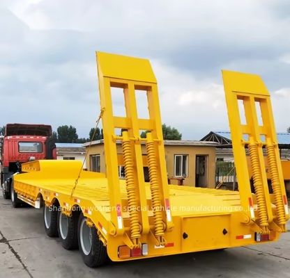Μέγιστο ωφέλιμο φορτίο 30 τόνων Wosheng Semi-trailer χαμηλής κλίμακας για τη μεταφορά βαρέων οχημάτων/εξοπλισμού