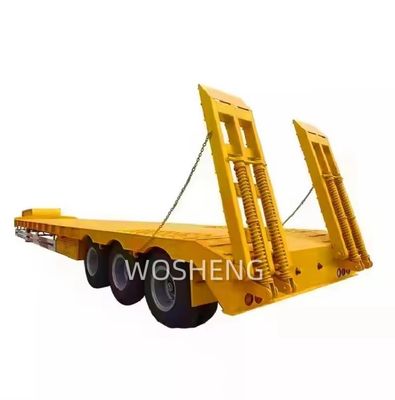 Μέγιστο ωφέλιμο φορτίο 30 τόνων Wosheng Semi-trailer χαμηλής κλίμακας για τη μεταφορά βαρέων οχημάτων/εξοπλισμού