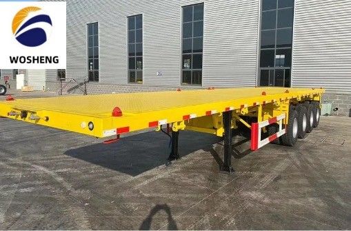 12.00R22.5 Ελαστικό προσαρμοσμένο 2 3 4 Axlesd Shipping 40ft Container Flatbed Truck Trailer