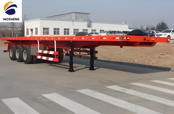 12.00R22.5 Ελαστικό προσαρμοσμένο 2 3 4 Axlesd Shipping 40ft Container Flatbed Truck Trailer
