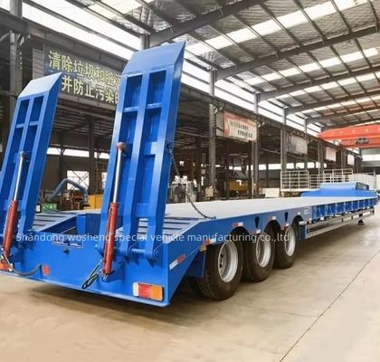 Μεταφορές βαρέων εξοπλισμού Wosheng Low Boy Truck Trailers με 3/4/5/6/7 Άξονες