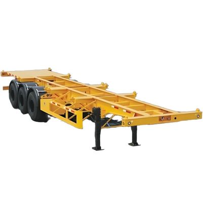 Τεχνουργήματα προσγείωσης 28ton/pc 3 άξονας 40ft 20ft δοχείο δοχείο σκελετός ημιπροκατασκευή για φορτηγό