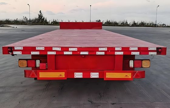 Καλό 3 άξονες 30-120tons κοντέινερ επίπεδο κρεβάτι φορτηγό ρυμουλκούμενο για τη μεταφορά κοντέινερ