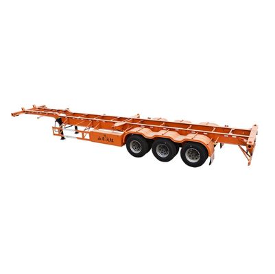 20FT 40FT βαρύ 3 άξονες ατσάλι Chassis Σκελετό Semi Trailers με μηχανική ανάρτηση