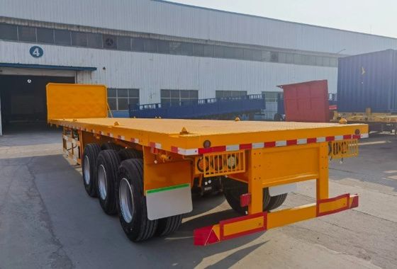 13ton*3 Άξονες Μηχανοκίνητη ανάρτηση Προσαρμοσμένο ρυμουλκούμενο εμπορευματοκιβωτίου Χαμηλό επίπεδο ημιρυμουλκούμενο